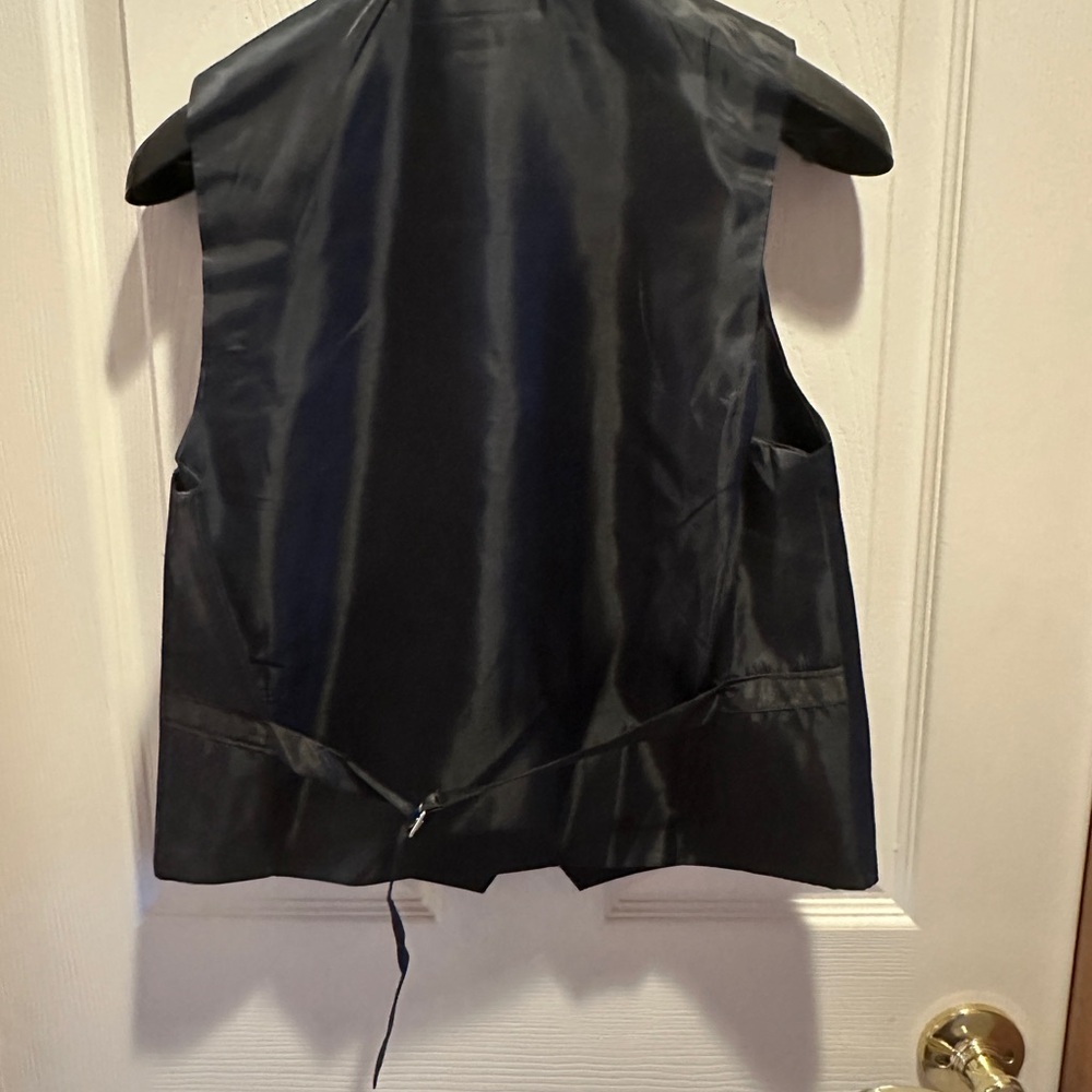 Blue Blazer Classic Fit Structured Design with black vest - Picture 6 of 7